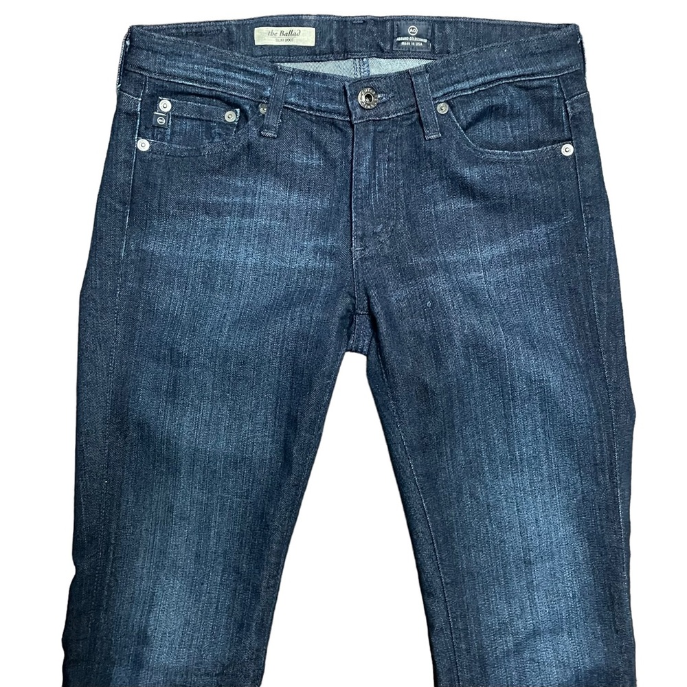AG Adriano Goldschmied The Ballad Slim Bootcut Dark Navy Wash Jeans Size 26 USA - Picture 2 of 12